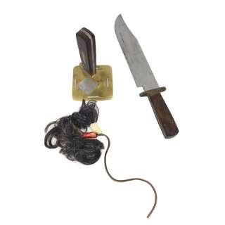 Denali (Jonathan Joss) Stunt Knife, Knife Rig, and Hair Scalps - The Magnificent Seven (2016) | Hanlin Auction Service