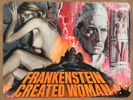 § Tom Chantrell (British, 1916-2001). Frankenstein Created Woman, original poster artwork,… | Ewbank’s