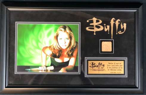 Lot 177 - Buffy the Vampire Slayer (1996–2003) - Framed Prop Stake Section of Wood