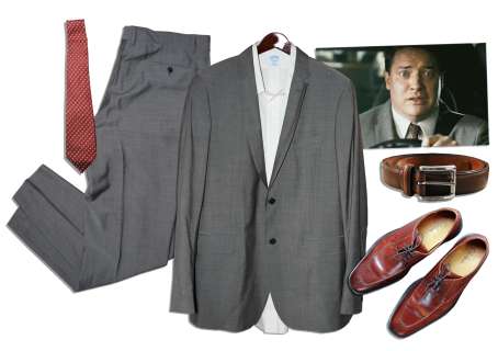 Brendan Fraser Screen-Worn Wardrobe From ‘‘Furry Vengeance‘‘ -- Suit & Tie, Shirt, T-Shirt, Belt & Shoes