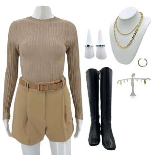 Heart Eyes Ally Screen Worn Stunt Double Shirt, Suit Short, Belt, Boots, Necklace, Earrings, Ring & (2) Sleepers Hoopss Ch 2 Stg Stage 2 | VIP Fan Auctions