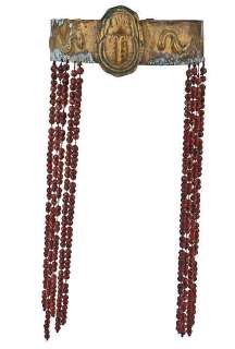 Theda Bara right leg band with dark beads. | Profiles in History