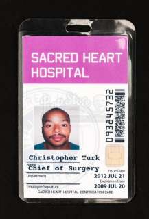 SCRUBS - Lot 163 - Dr. Christopher Turk‘s (Donald Faison) Chief of Surgery ID Card