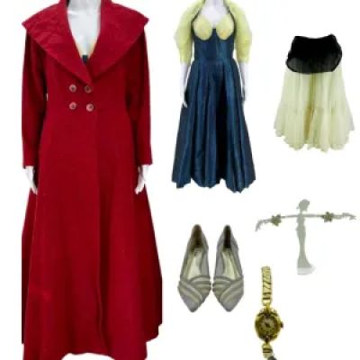 Hedda Eileen Lovborg Screen Worn Coat, Bolero, Dress, Petticoat, Earrings, Watch, Tights & Heels Ch 1 Sc Multiple | VIP Fan Auctions