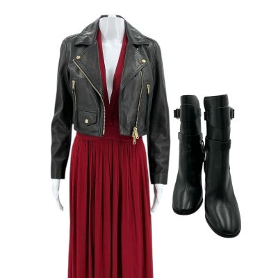 Lot 103: Mercy Nicole Raven Screen Worn Jacket, Dress & Boots Ch 18b Sc 59a | VIP Fan Auctions