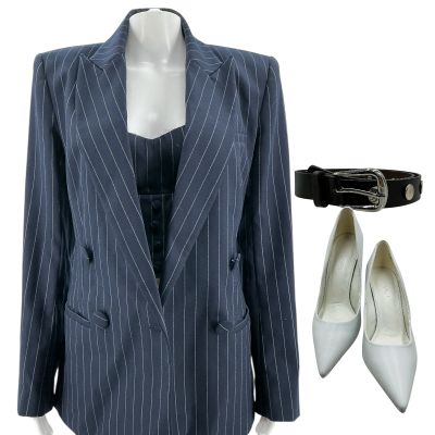 Relationship Goals Leah Caldwell Screen Worn Jacket, Boustler, Belt & Heels Ch 11 Sc Multiple | VIP Fan Auctions