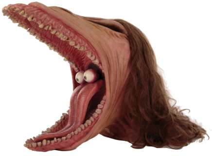 Lot 556 - Geena Davis ‘Barbara‘ scary face display mask from Beetlejuice.