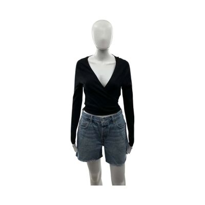 Lot 144: Crime 101 Maya Screen Worn Wrap Sweater & Denim Shorts Ch 4 Sc 130 | VIP Fan Auctions