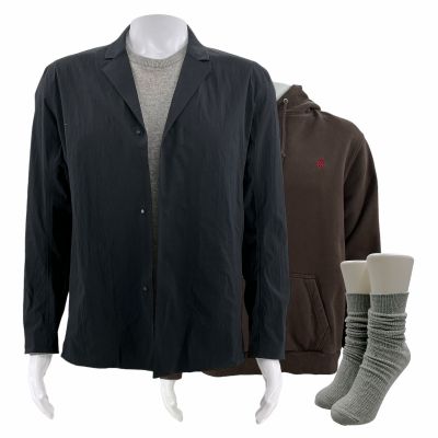 Lot 39: The Drama Charlie Screen Worn Blazer, Sweater, Hoodie & Socks Ch Multiple Sc Multiple | VIP Fan Auctions