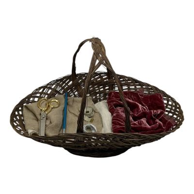Lot 16: Mother Mary Hilda Production Used Basket W/Sewing Supplies | VIP Fan Auctions