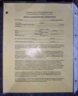 Stargate SG.1 Service Corporation Deal Memorandum & Dept of The Air Force Empty Note of General Geor | Direct Liquidation