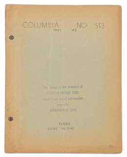 Lot 15 - A Moe Howard screenplay for Cactus Makes Perfect