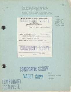 An early composite script of Green Mansions | Bonhams