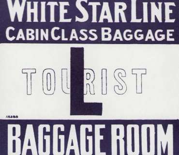 Titanic prop baggage label | Piece of the Past
