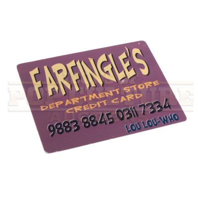 Lot 154 - How the Grinch Stole Christmas – Lou Lou Who’s Farfingles Credit Card - H4-751 | Icons of Pop Culture