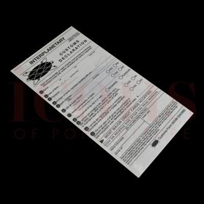 Men in Black 3 - Interplanetary Customs Declaration Prop - 62-21 | Icons of Pop Culture