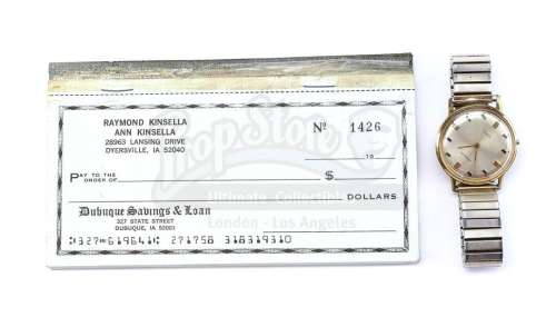 FIELD OF DREAMS (1989) - Lot 241 - Kinsella Family Checkbook with Terence Mann‘s (James Earl Jones) Watch