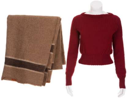 Charlize Theron Sweater and Blanket from Cider House Rules....
