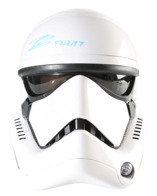 John Boyega as FN-2187 / Finn in Star Wars: The Force Awakens (Official Pix) Signed Prop Replica Stormtrooper Helmet