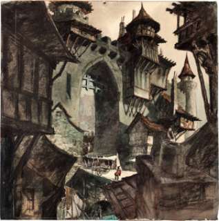 An Original Pre-Production Set Drawing from "The Hunchback of Notre Dame." | Heritage