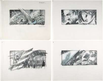 Entrapment Storyboards Original Art Group of 22 Signed by Trevor Goring (20th Century Fox, c. 1999).