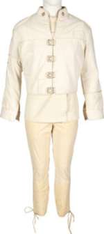 Dirk Benedict "Starbuck" (3) Piece Ivory Colonial Warrior Uniform from Battlestar Galactica ...