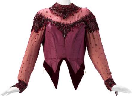 Amanda Blake "Kitty Russell" Silk Saloon Blouse with Beaded Bodice and Cuffs from Episode "P.S. Murry Christmas" of | Heritage