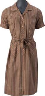 Marla Gibbs "Florence Johnston" Striped Housekeeper‘s Dress from The Jefferson (CBS TV, 1975...