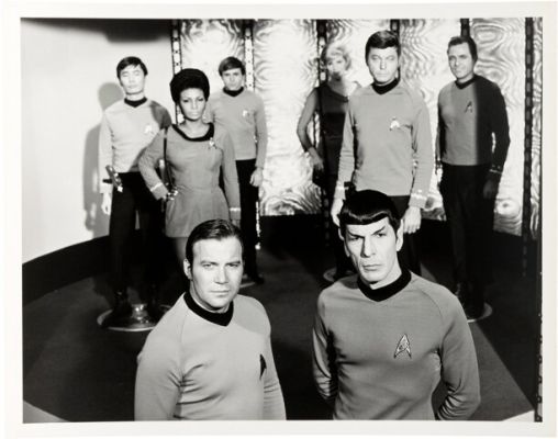 Star Trek: The Original Series (Paramount TV, 1966-1969), Main Crew and "USS Enterprise" Original 8" x 10" Production Reference Photographs (9), 1968-1969 Season. Collection of Greg Jein. | Heritage