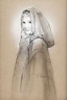The Lord of the Rings: The Fellowship of the Ring (New Line, 2001; Created 2004), John Alvin Original Art of Cate Blanchett "Galadriel".