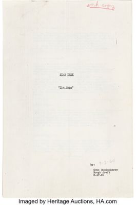 Star Trek: The Original Series (Paramount, 1966-1969), Gene Roddenberry Personal Work Draft with Annotations from Original Pilot Episode "The Cage". | Heritage
