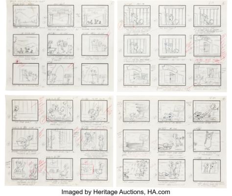 The Yogi Bear Show Sequence of 15 Original Storyboards (Hanna-Barbera, c. 1961-1962). (Total: 15 Items) | Heritage