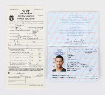 LOST - Lot 114 - Jack‘s U.S. passport and customs declaration