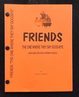 Friends - "The One Where they Say Good-bye" - Unfilmed Season 8 Series Finale | Catawiki