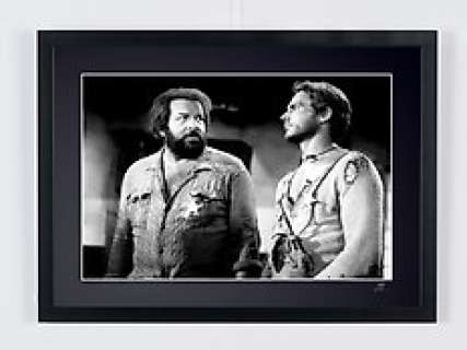 They Call Me Trinity (1970) - Bud Spencer & Terence Hill | They Call Me Trinity (1970) - Bud Spencer & Terence Hill - Fine Art Photography - Luxury Wooden Framed 70X50 cm - Limited Edition Nr 01 of 30 - Serial ID - Original Certificate (COA), Hologram Logo Editor and QR Code | Catawiki