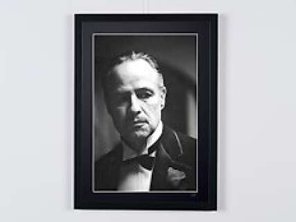 The Godfather, Marlon Brando as "Don Vito Corleone" - Luxury Wooden Framed 70X50 cm - Limited Edition Nr 03 of 35 - Serial ID 30291-2 - - Original Certificate (COA), Hologram Logo Editor and QR Code | Catawiki