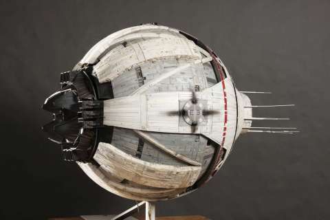 Lot 991 - Screen-used Syd Mead Helios filming miniature from Solar Crisis