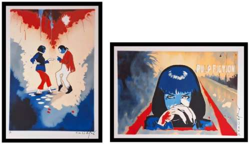 Pulp Fiction - Diptychon - watercolor edition by Emma Wildfang - Large size | Catawiki