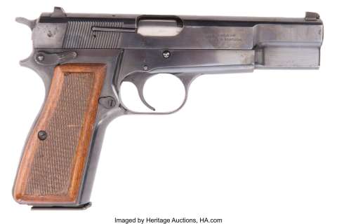 Eddie Murphy "Axel Foley" Browning Hi-Power semiautomatic pistol from Beverly Hills Cop III....