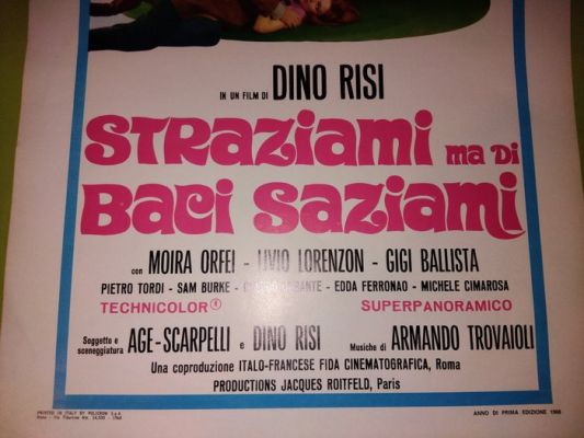 NINO MANFREDI UGO TOGNAZZI PAMELA TIFFIN - STRAZIAMI MA DI BACI SAZIAMI - 1960s | Catawiki