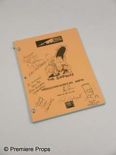 THE SIMPSONS - Autographed Screenplay | Premiere Props