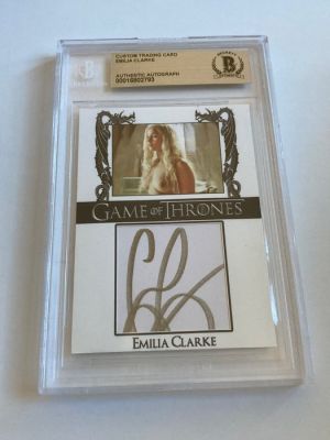 Game of Thrones - Emilia Clarke - Signed Trading Card - Beckett COA | Catawiki