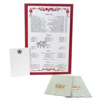 The Young And the Restless | Cast-Signed Genoa City Athletic Club Menu, Notepad, and Napkins | Propstore