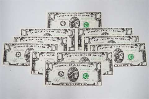 Batman Forever (1995) Lot of (10) Prop $100 Bills | GWS Auctions
