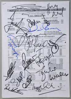 Lot 419 - Harry Potter and the Prisoner of Azkaban (2004) Production used call sheet (3 pages) from 2003…