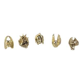 SONS OF ANARCHY (T.V. SERIES, 2008-2014) - Lot #1537 : Set of Five Filip "Chibs" Telford‘s (Tommy Flanagan) Skulls Rings