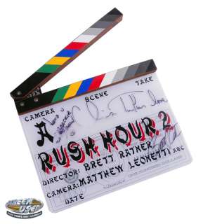 Lot 267 - Jackie Chan, Chris Tucker & Brett Ratner signed clapperboard from Rush Hour 2