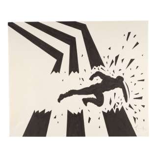 Captain America: the Winter Soldier (2014) | Hand-Drawn David Mack Captain America End Credit Artwork | Propstore