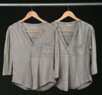 Dexter - Lot 95 - SEASON 8 - Debra Morgan’s (Jennifer Carpenter) Grey Henley Shirt Pair