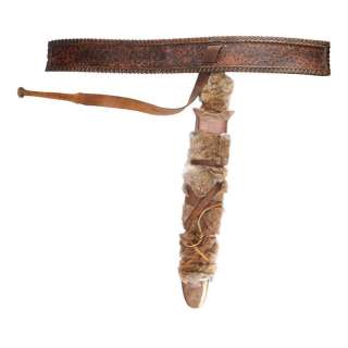CONAN THE BARBARIAN (1982) - Lot 75 - 75. Planet Hollywood Collection: Conan‘s (Arnold Schwarzenegger) Leather Belt and Atlantean Sword Sheath